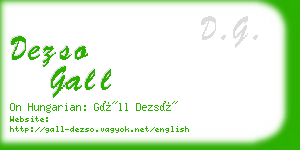 dezso gall business card